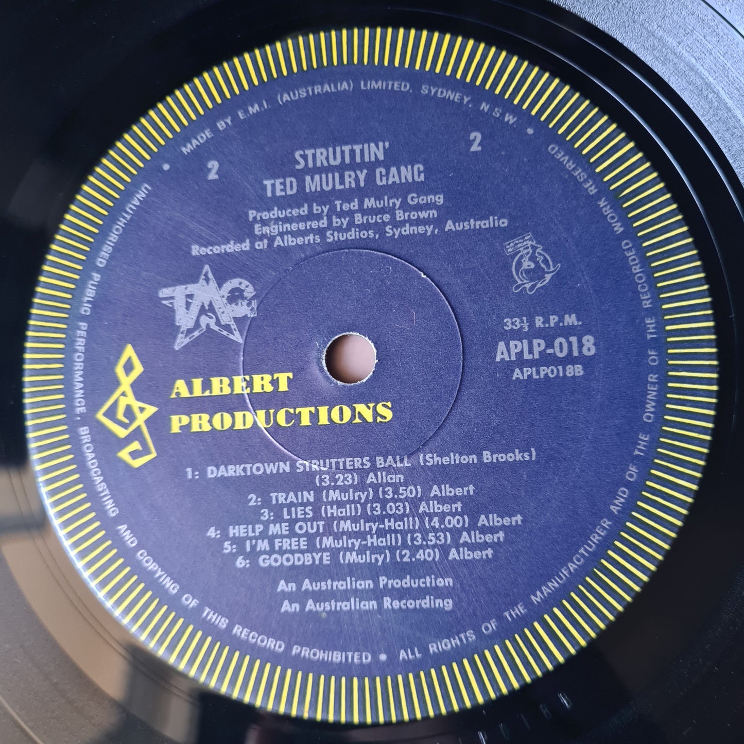Ted Mulry Gang – Struttin - 1976 - Vinyl Record LP (Gatefold) - Sound Hound Records