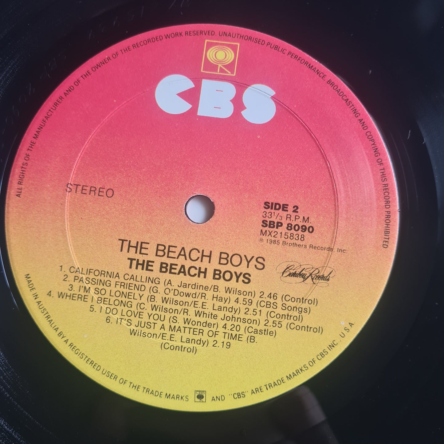 The Beach Boys – The Beach Boys - 1985 - Vinyl Record LP - Sound Hound Records