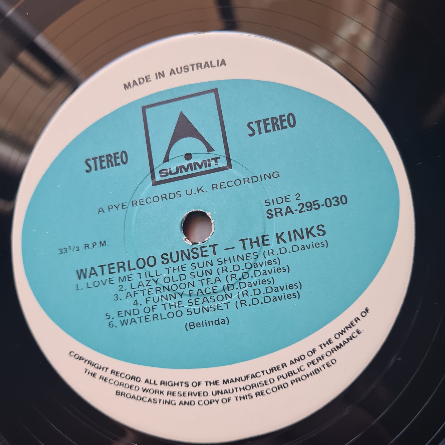 The Kinks – Waterloo Sunset (Greatest Hits) - 1971 - Vinyl Record LP - Sound Hound Records