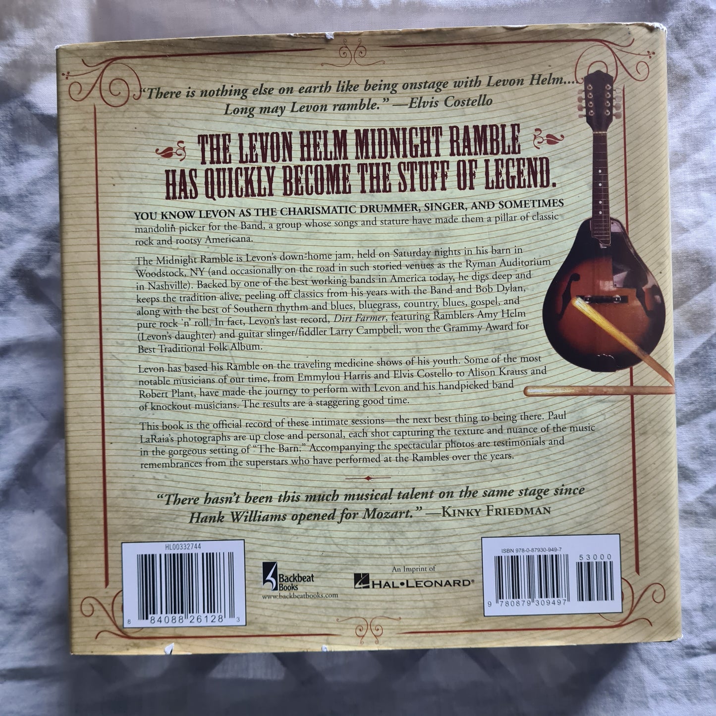 The Levon Helm Midnight Ramble Hardcover Reference/Photo Book (The Band) - Sound Hound Records