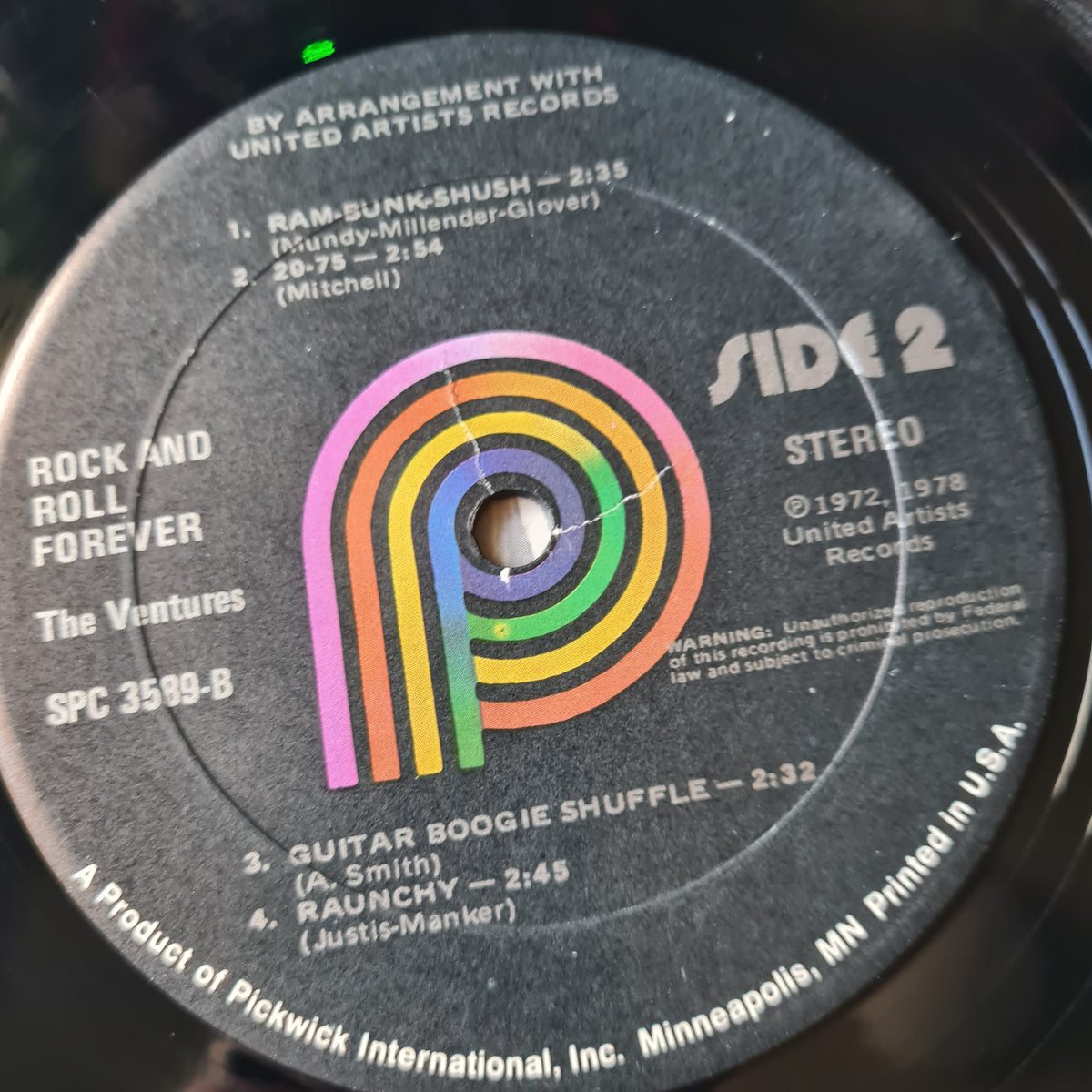 The Ventures – Rock And Roll Forever - 1978 - Vinyl Record LP - Sound Hound Records