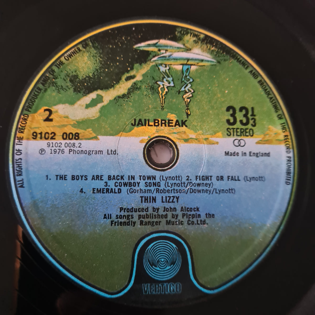 Thin Lizzy – Jailbreak - 1976 (UK Pressing with Die-cut Cover) - Vinyl Record LP - Sound Hound Records