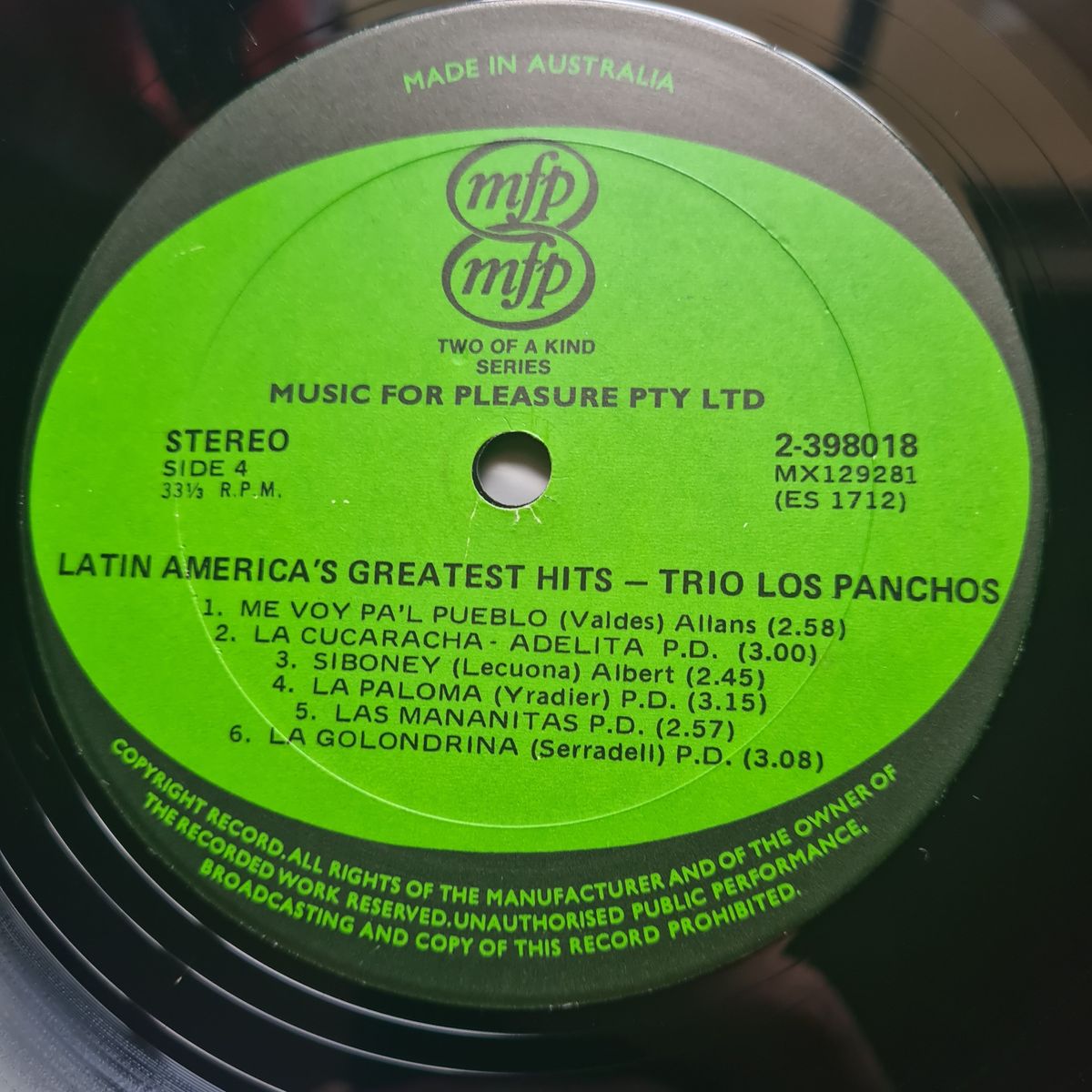 Trio Los Panchos – Latin America's Greatest Hits - Vinyl Record 2LP