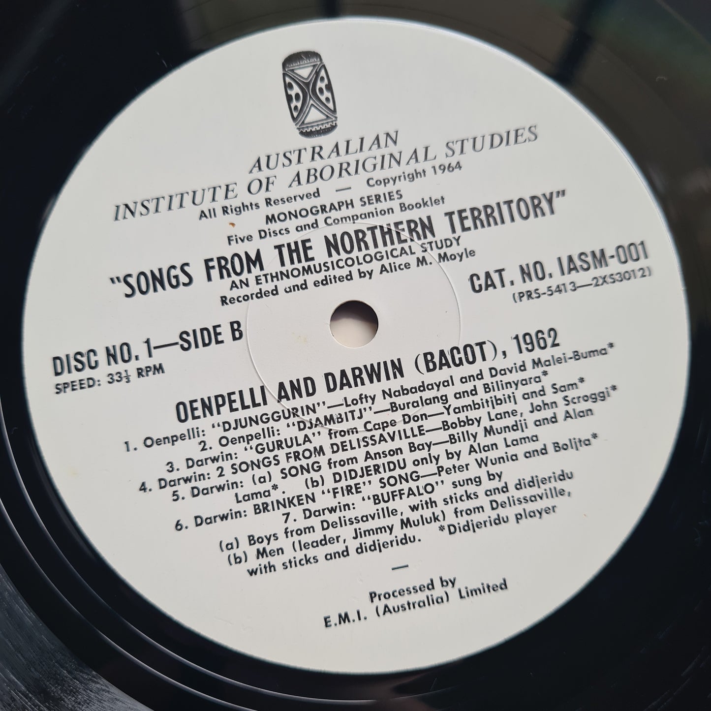 Various (Aboriginal Music) – Songs From The Northern Territory - 1964 - Vinyl Record LP - Sound Hound Records