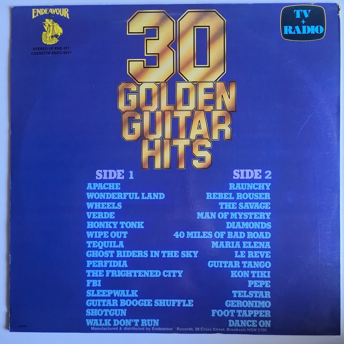 Various Artists/Hits album - 30 Golden Guitar Hits - 1980 - Vinyl Record LP - Sound Hound Records
