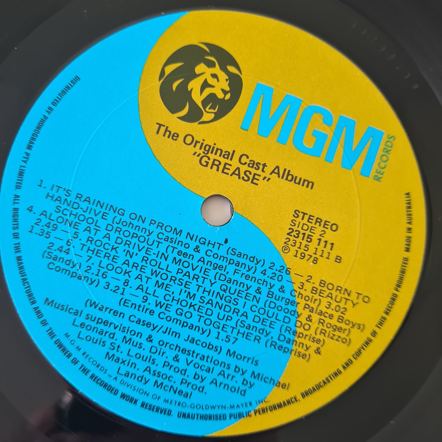 Various – Grease: The Original Broadway Cast Album - 1972 - Vinyl Record LP - Sound Hound Records