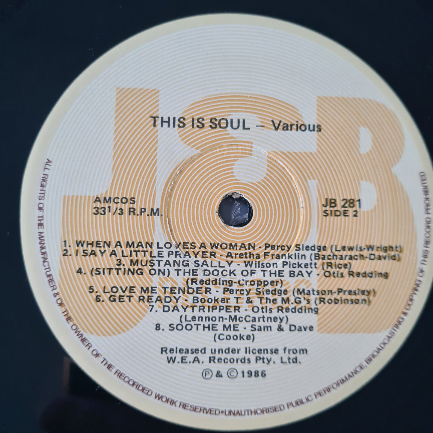 Various – This Is Soul - 1986 - Vinyl Record LP - Sound Hound Records