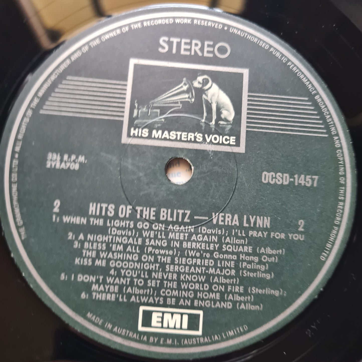 Vera Lynn With Tony Osborne And His Orchestra – Hits Of The Blitz - 1962 - Vinyl Record LP - Sound Hound Records