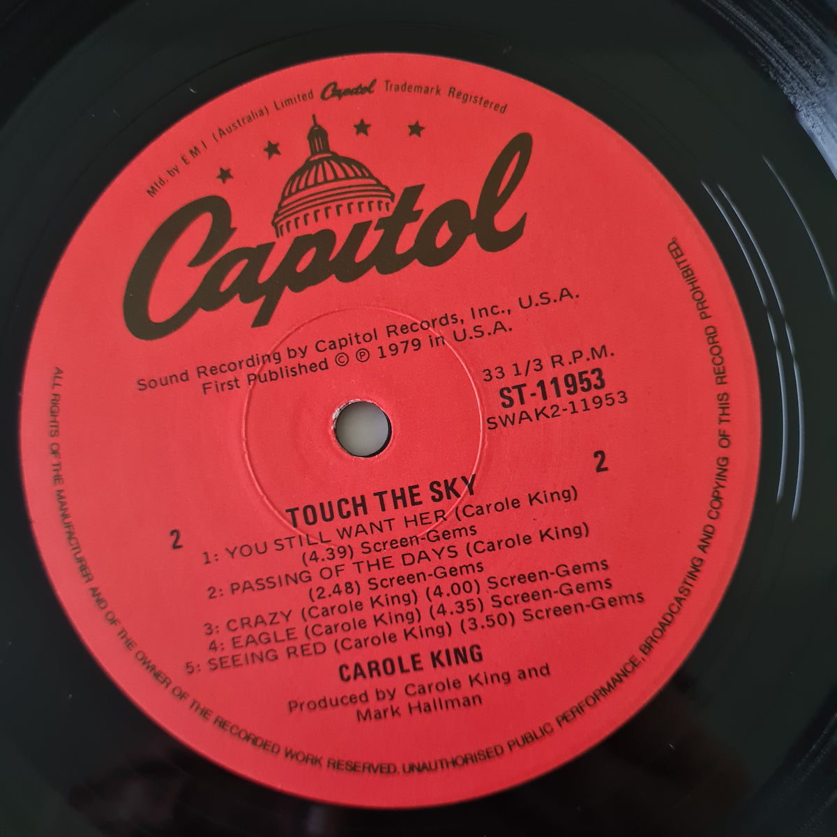 Carole King – Touch The Sky - 1979 - Vinyl Record LP