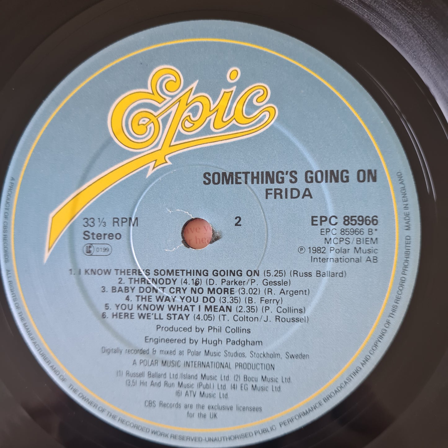 Frida – Something's Going On - 1982 (UK Pressing) - Vinyl Record LP