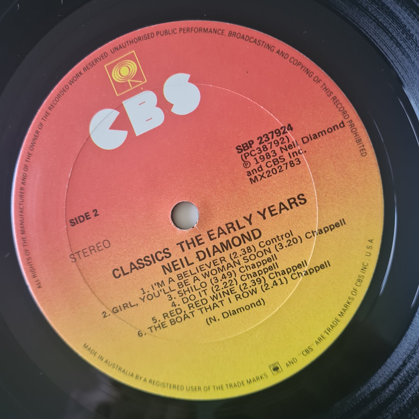 Neil Diamond – Classics The Early Years - 1983 - Vinyl Record LP