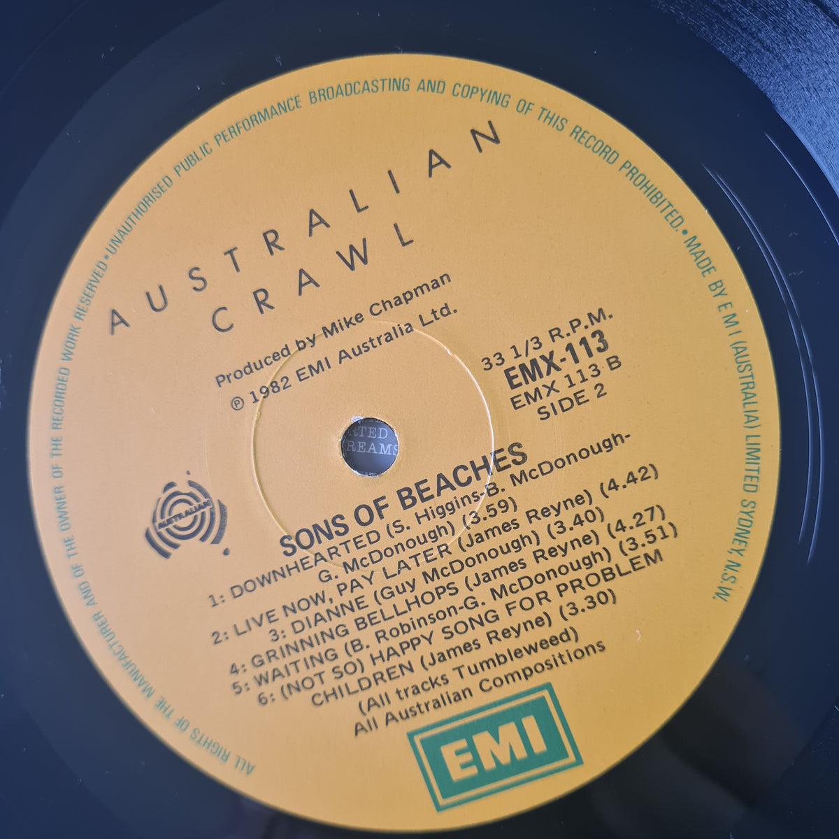 Australian Crawl – Sons Of Beaches - 1982 - Vinyl Record LP