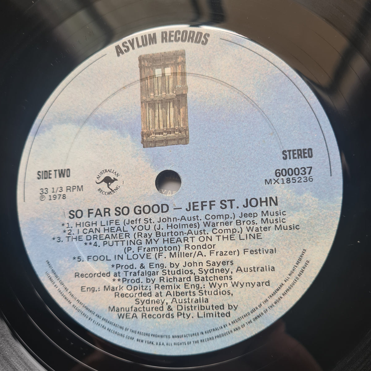 Jeff St John – So Far So Good - 1978 (Gatefold) - Vinyl Record LP