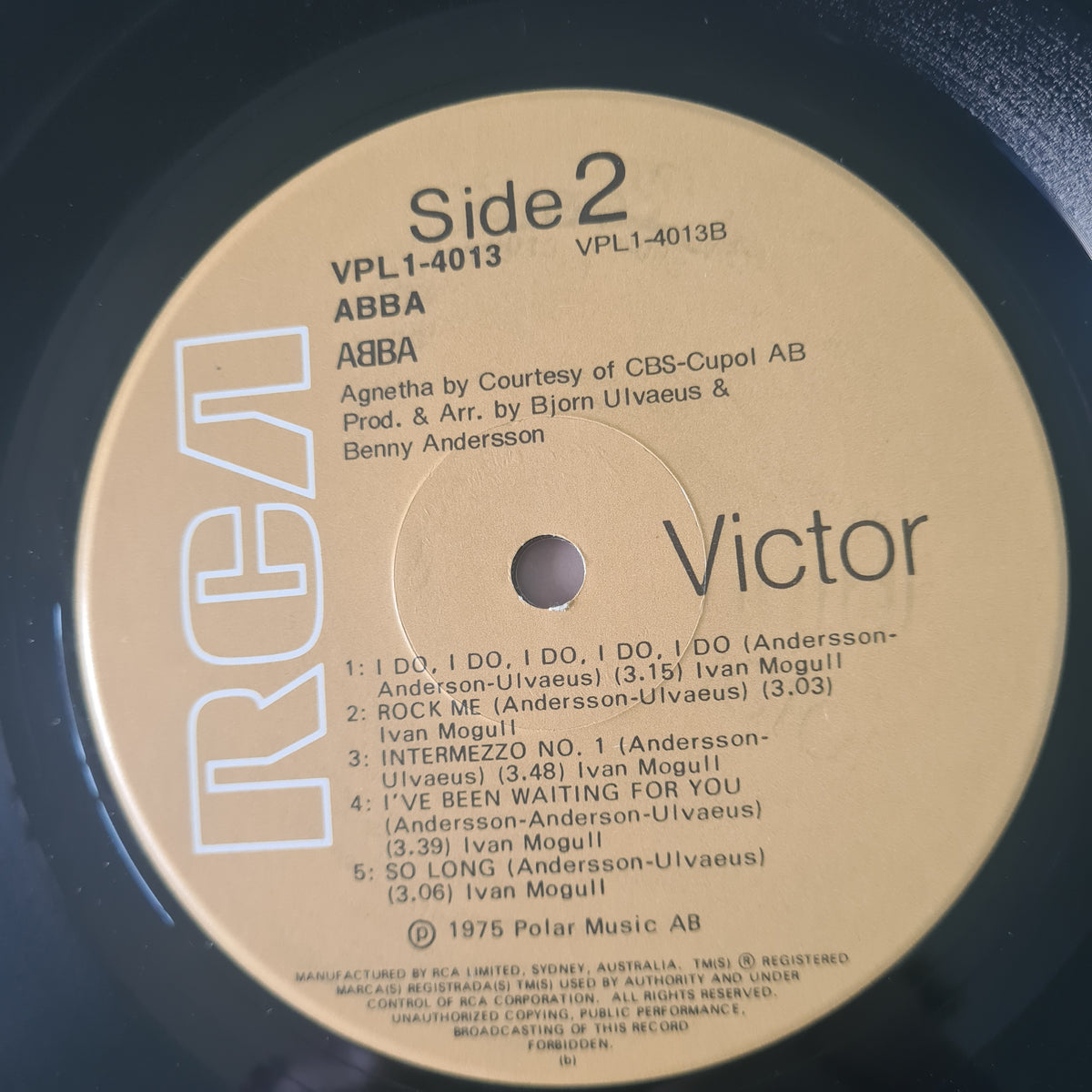 ABBA – ABBA - 1975 (Australian Repress)- Vinyl Record LP