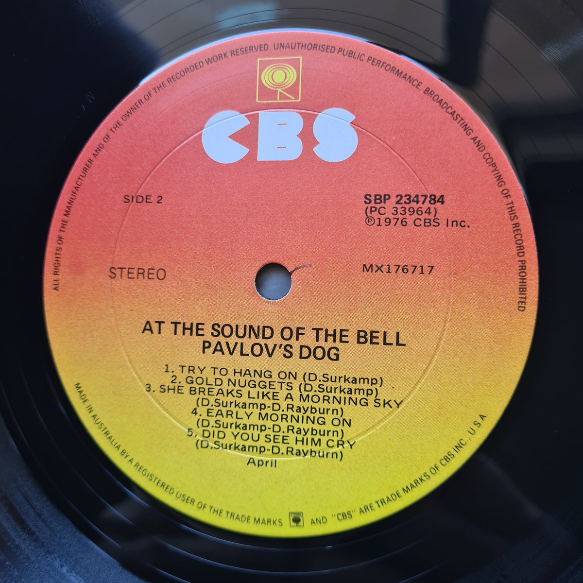 Pavlov's Dog – At The Sound Of The Bell - 1976 - Vinyl Record LP