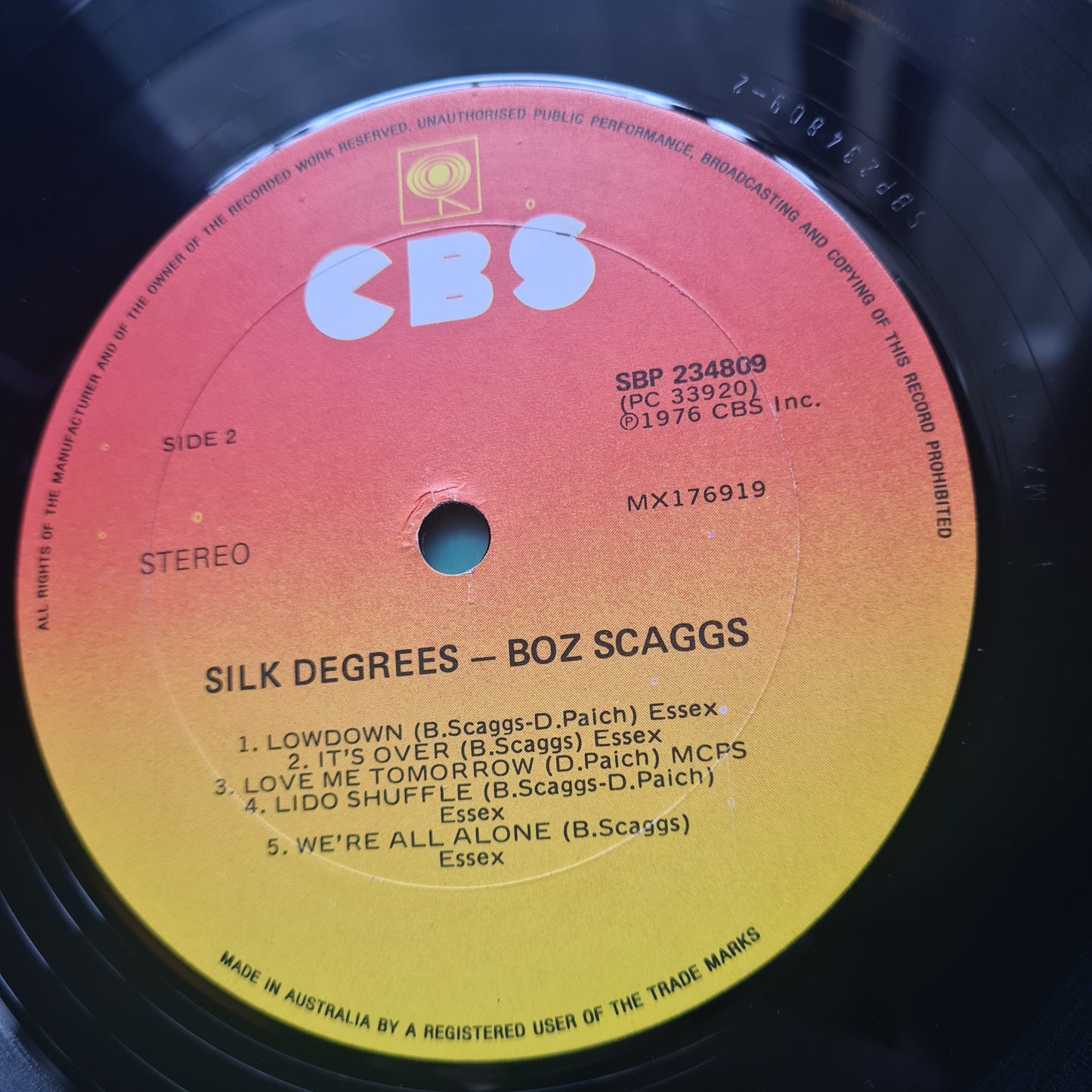 Boz Scaggs – Silk Degrees- 1976 - Vinyl Record LP