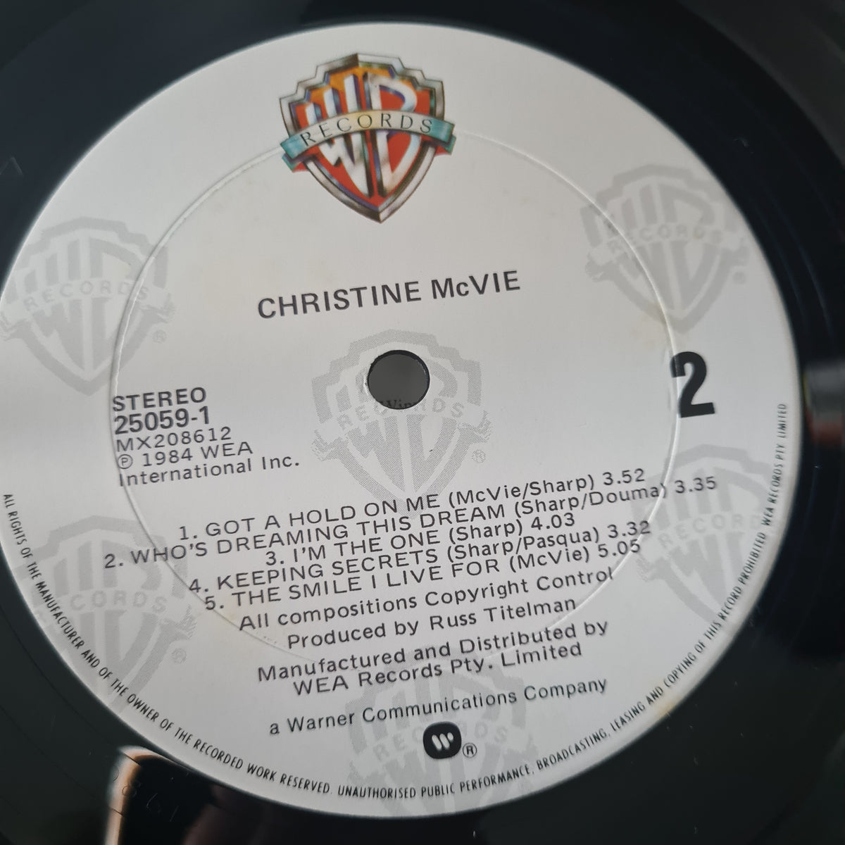 Christine McVie (Fleetwood Mac) - Christine McVie - 1984 - Vinyl Record LP