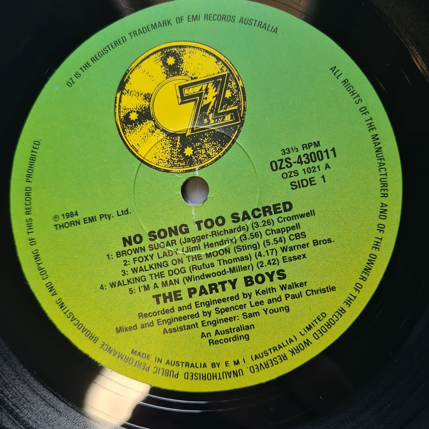 The Party Boys – No Song Too Sacred - 1984 - Vinyl Record LP (near mint)