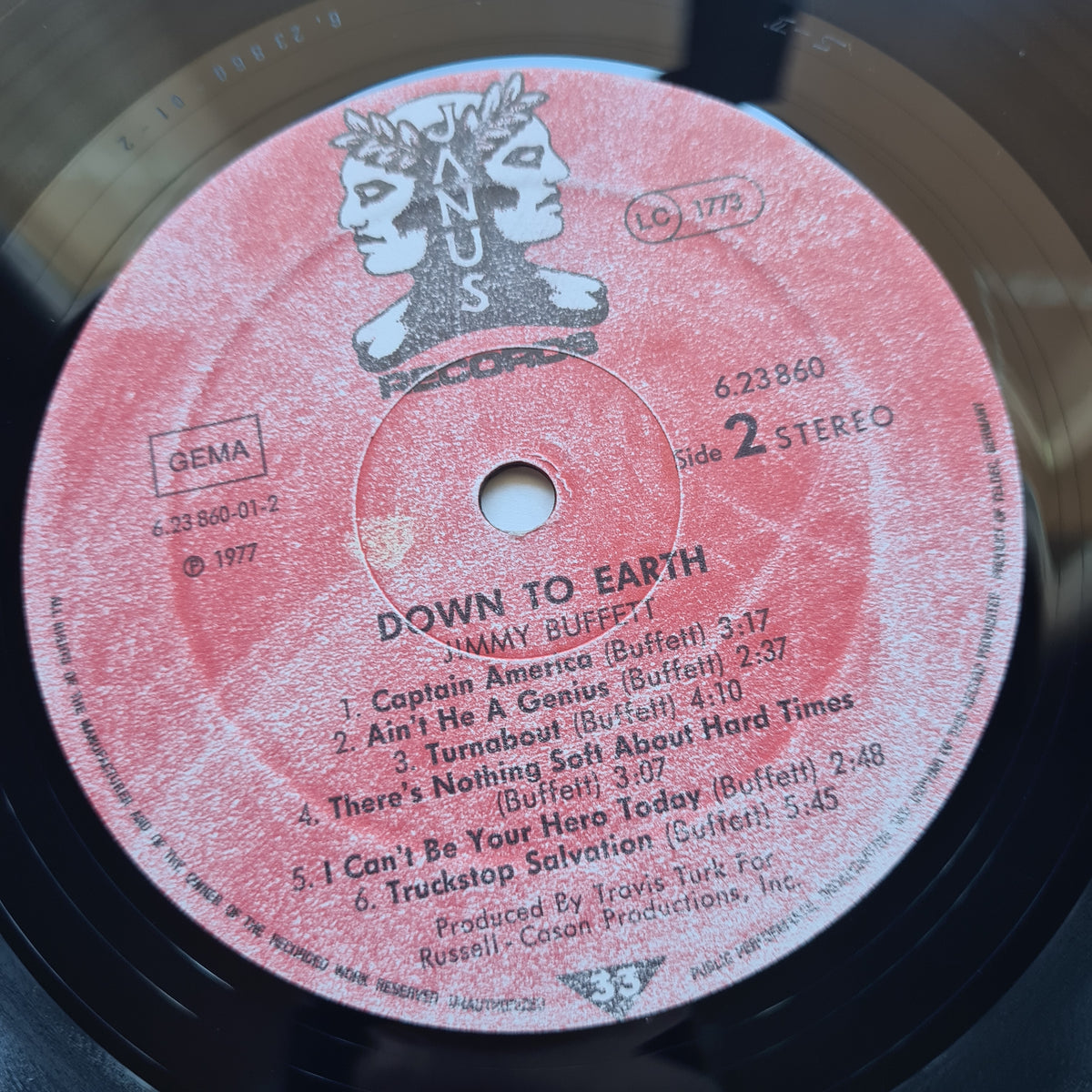 Jimmy Buffett – Down To Earth (Debut Album) - 1970 (1979 German Pressing) - Vinyl Record LP *RARE*