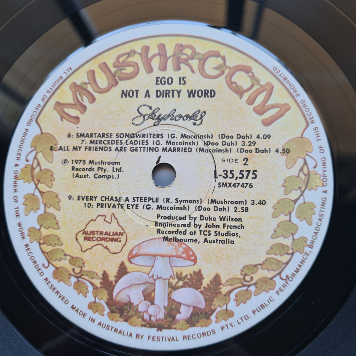 Skyhooks – Ego Is Not A Dirty Word - 1975 - Vinyl Record LP (Excellent)