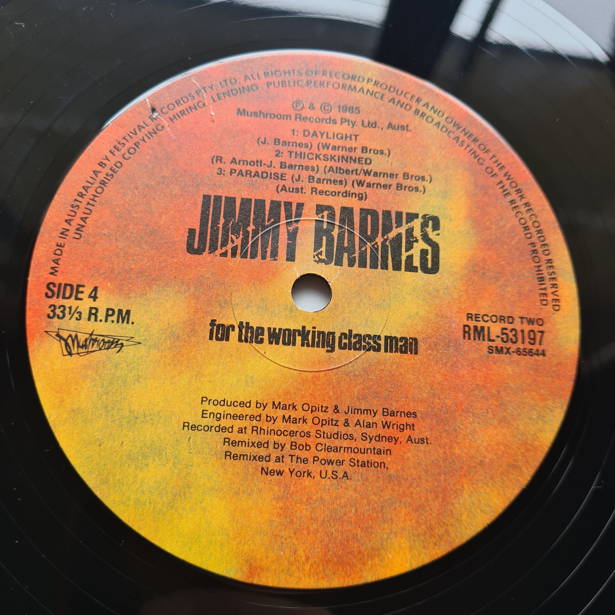 Jimmy Barnes – For The Working Class Man - 1985 (Late 80s Australian Repress) - Vinyl Record 2LP