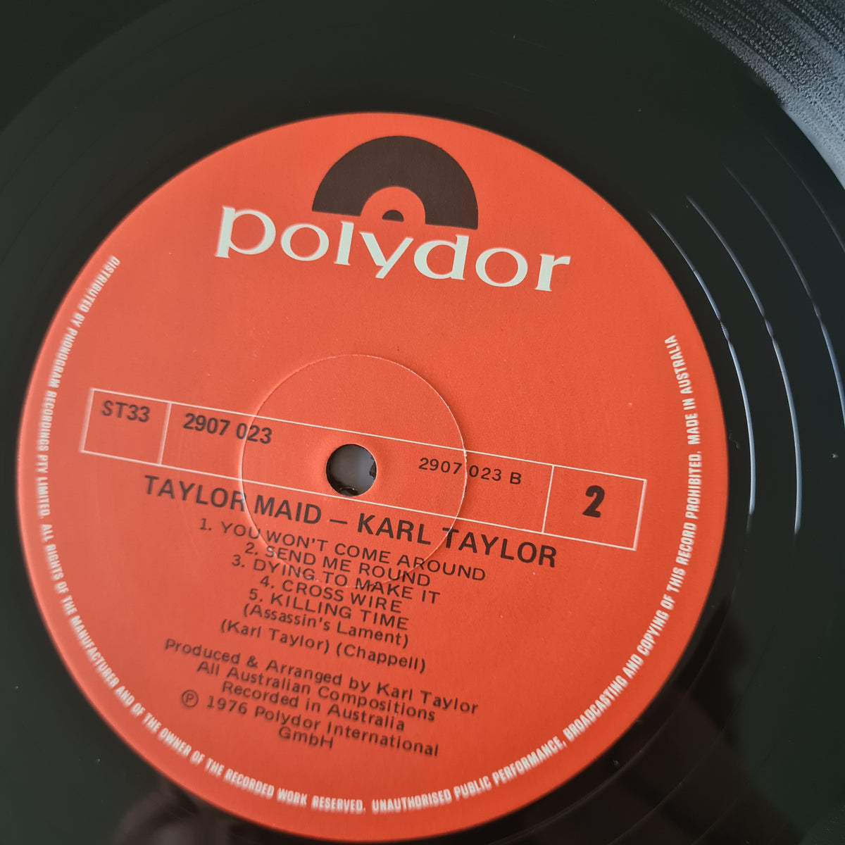 Karl Taylor (ex Buffalo) – Taylor Maid - 1976 - Vinyl Record LP