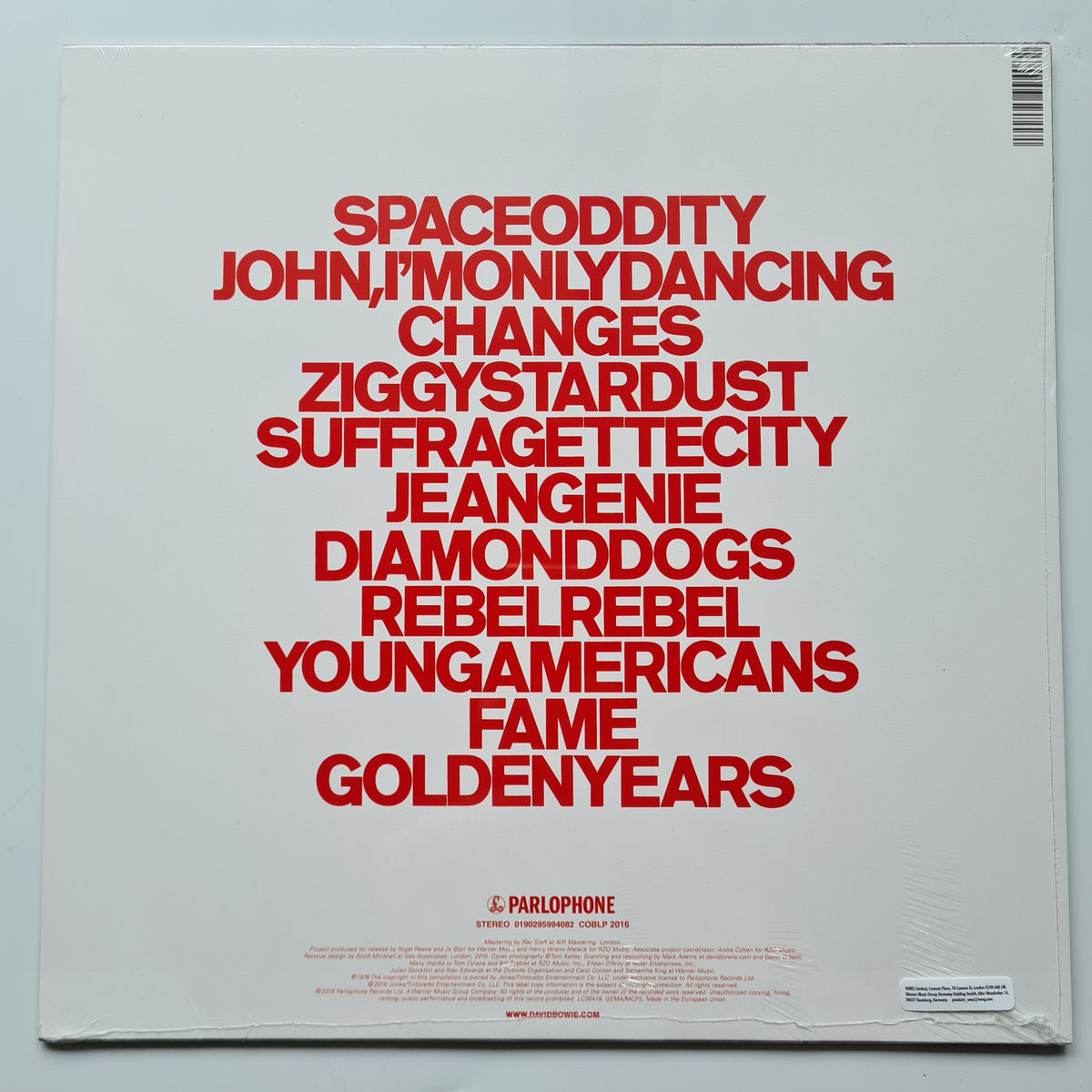 David Bowie – ChangesOneBowie (Greatest Hits) - 1976 (2016 Worldwide Pressing) - Vinyl Record LP (Brand New Sealed)