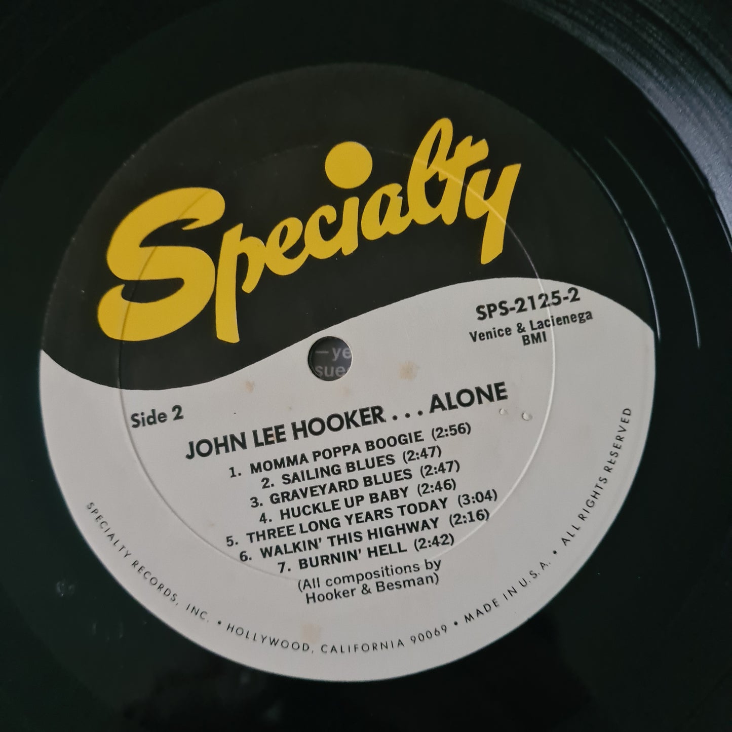 John Lee Hooker – Alone - 1970 (USA Pressing) - Vinyl Record LP