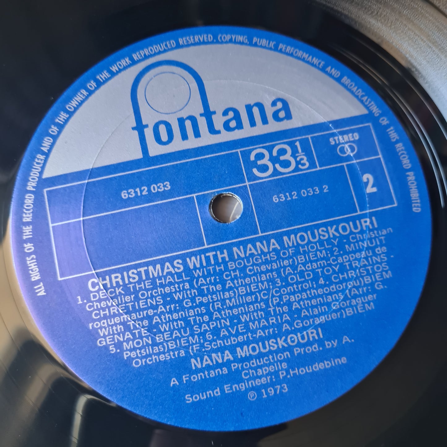 Nana Mouskouri – Christmas With Nana Mouskouri - 1972 - Vinyl Record LP
