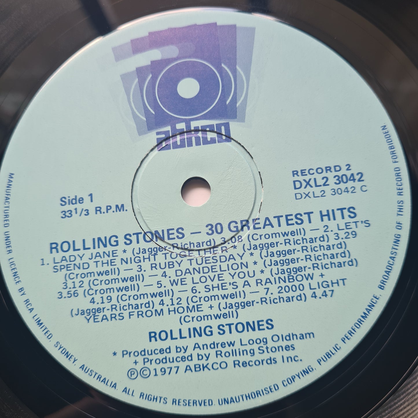 The Rolling Stones – 30 Greatest Hits - 1977 - Vinyl Record 2LP