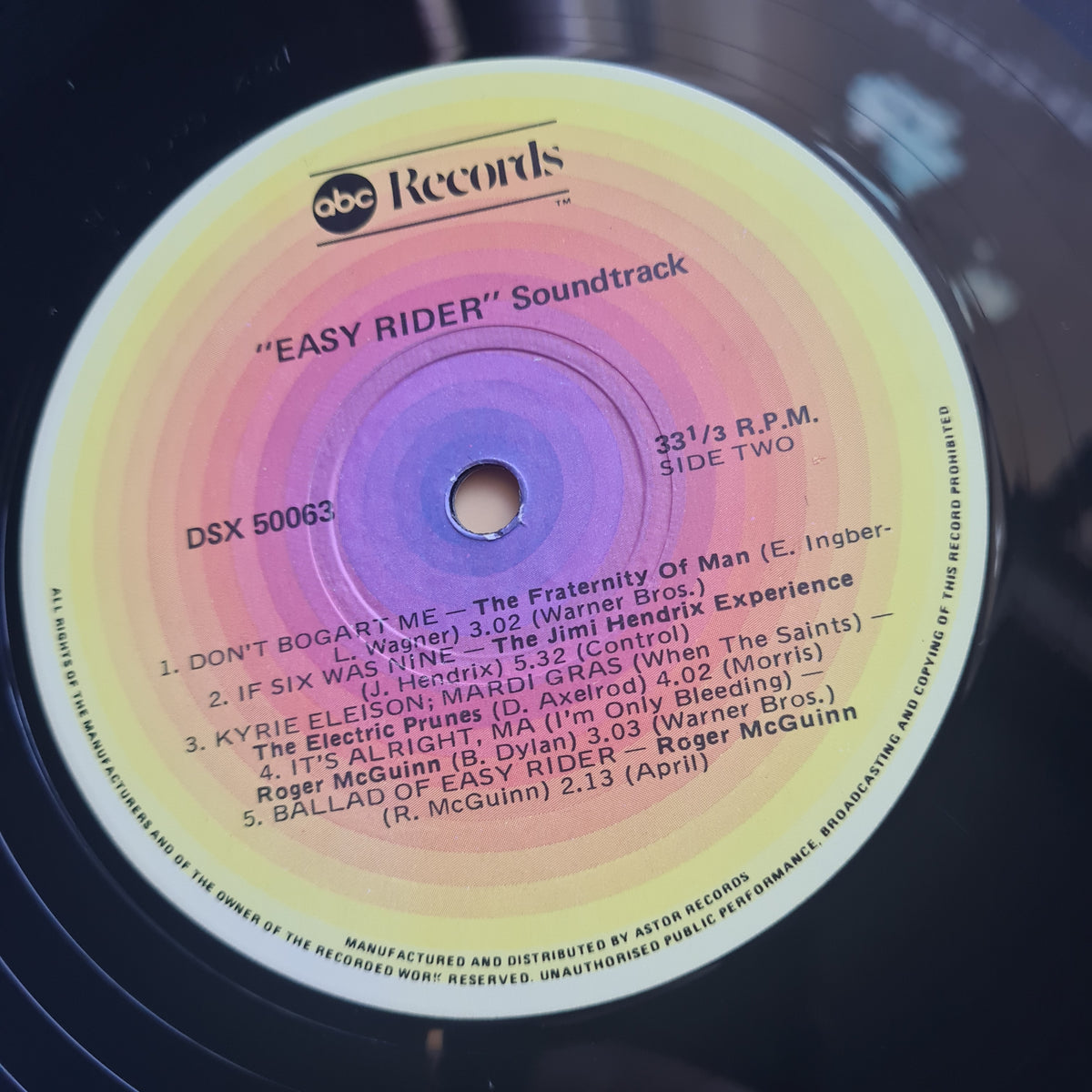 Various – Easy Rider (Music From The Soundtrack) - 1969 (70's Australian Reissue) - Vinyl Record LP