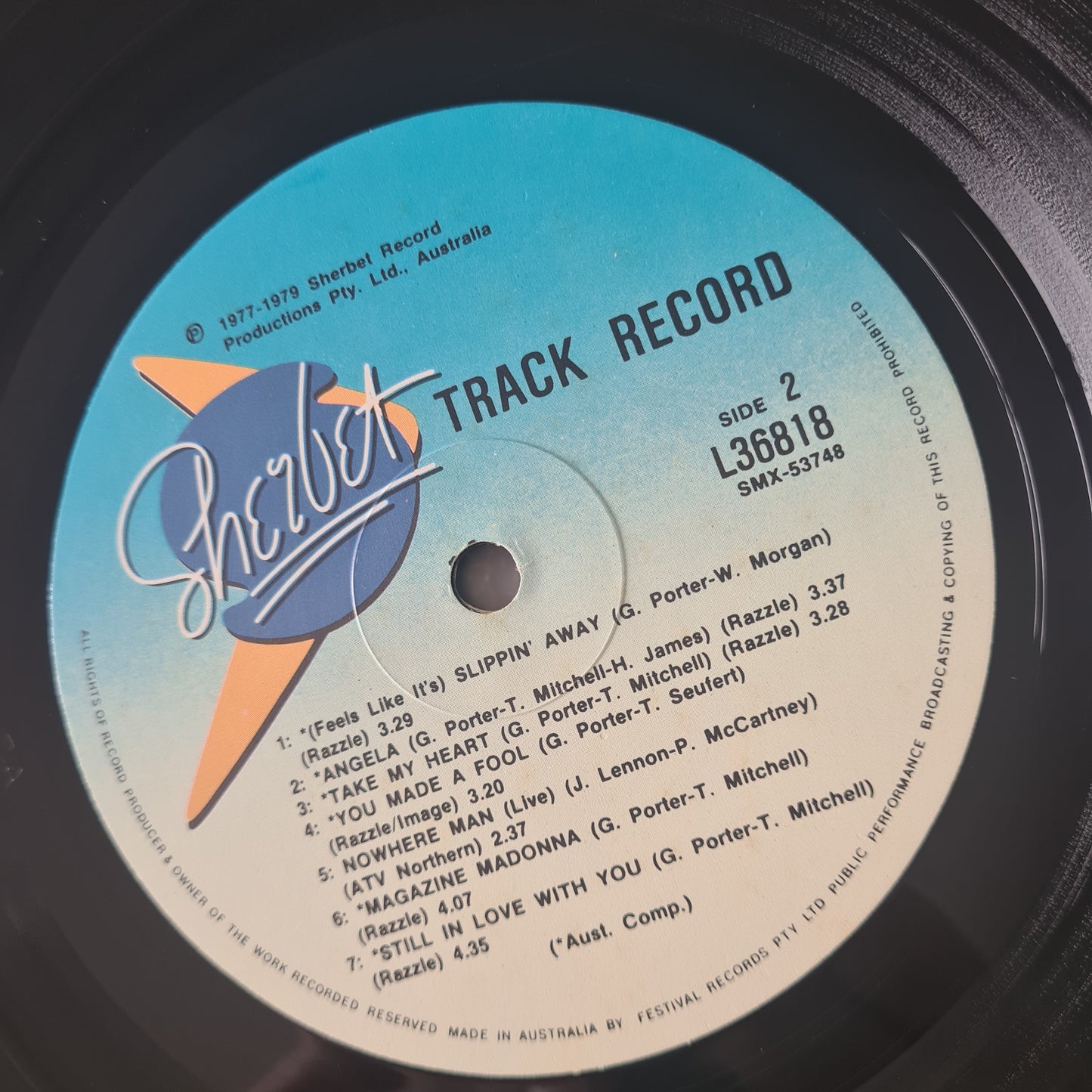 Sherbet – Track Record - 1979- Vinyl Record LP