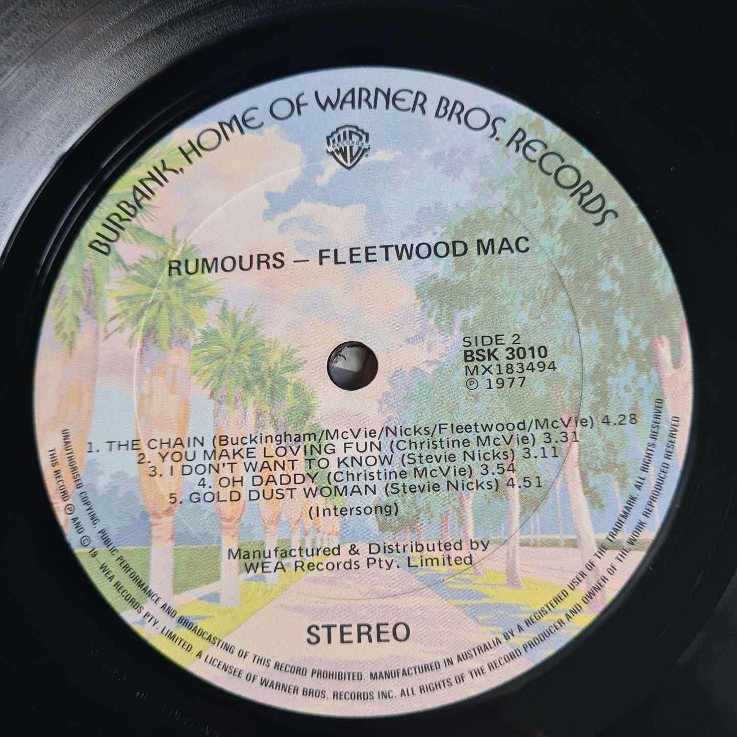 Fleetwood Mac – Rumours - 1977 (1st Australian Pressing- Textured Sleeve) - Vinyl Record LP