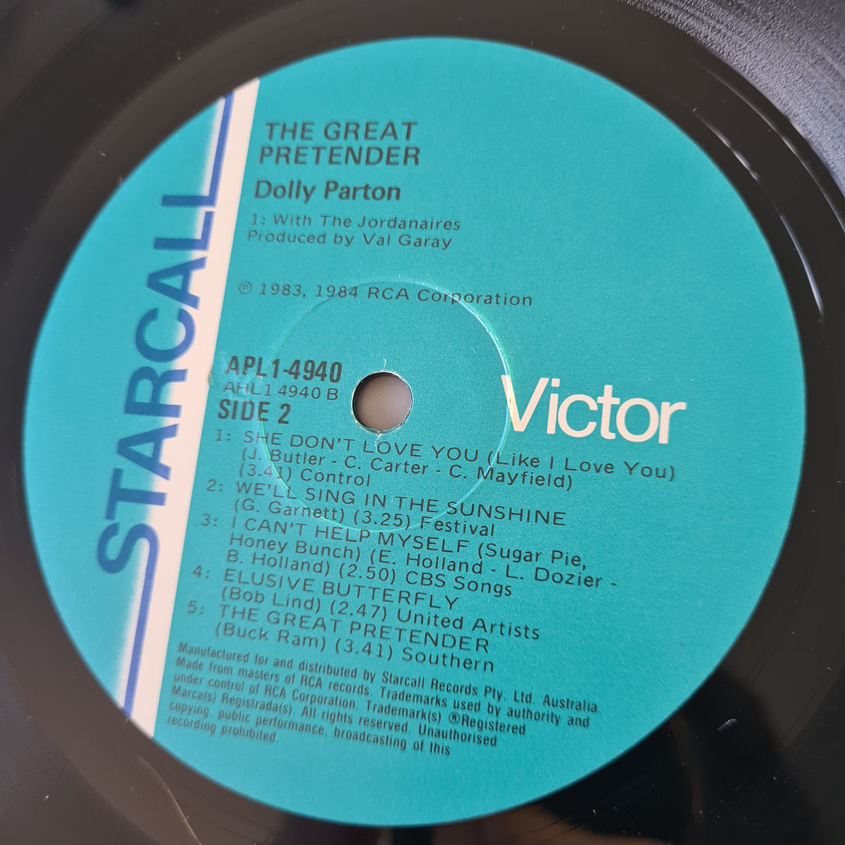 Dolly Parton - The Great Pretender - 1984 - Vinyl Record LP