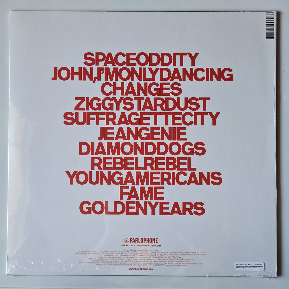 David Bowie – ChangesOneBowie (Greatest Hits) - 1976 (2016 Worldwide Pressing) - Vinyl Record LP (Brand New Sealed)