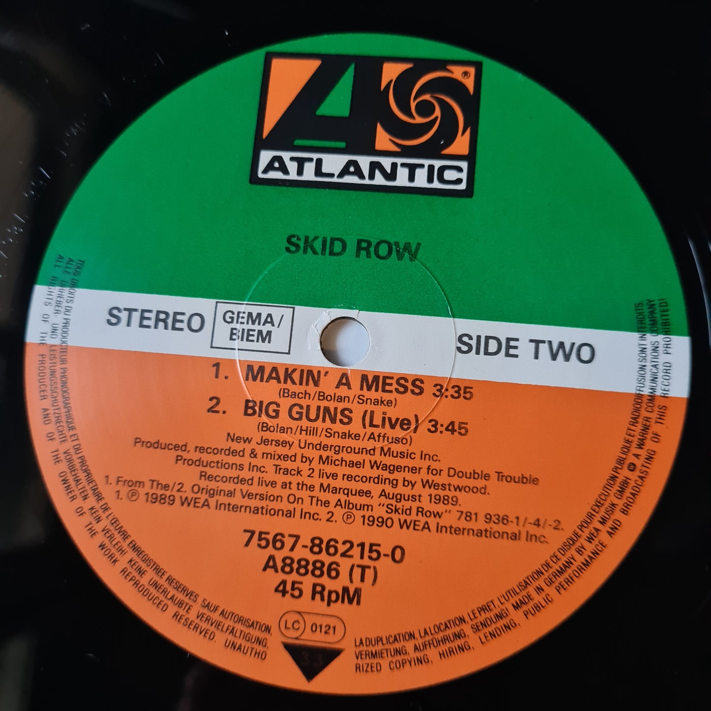 Skid Row – I Remember You - 1989 (German Pressing) - Vinyl Record 12", Maxi-Single