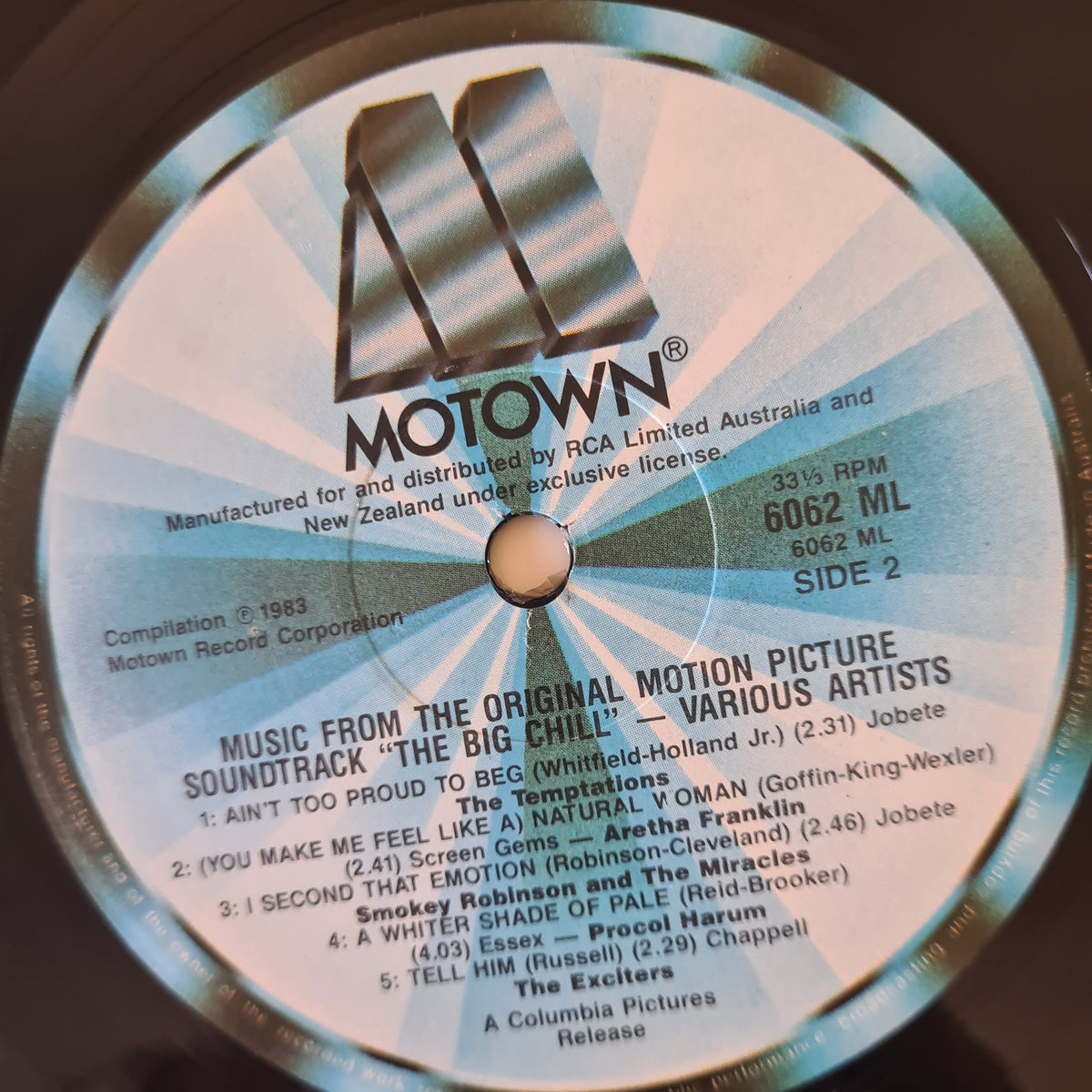 Various - The Big Chill (Original Motion Picture Soundtrack) - 1983 - Vinyl Record LP (Near Mint)