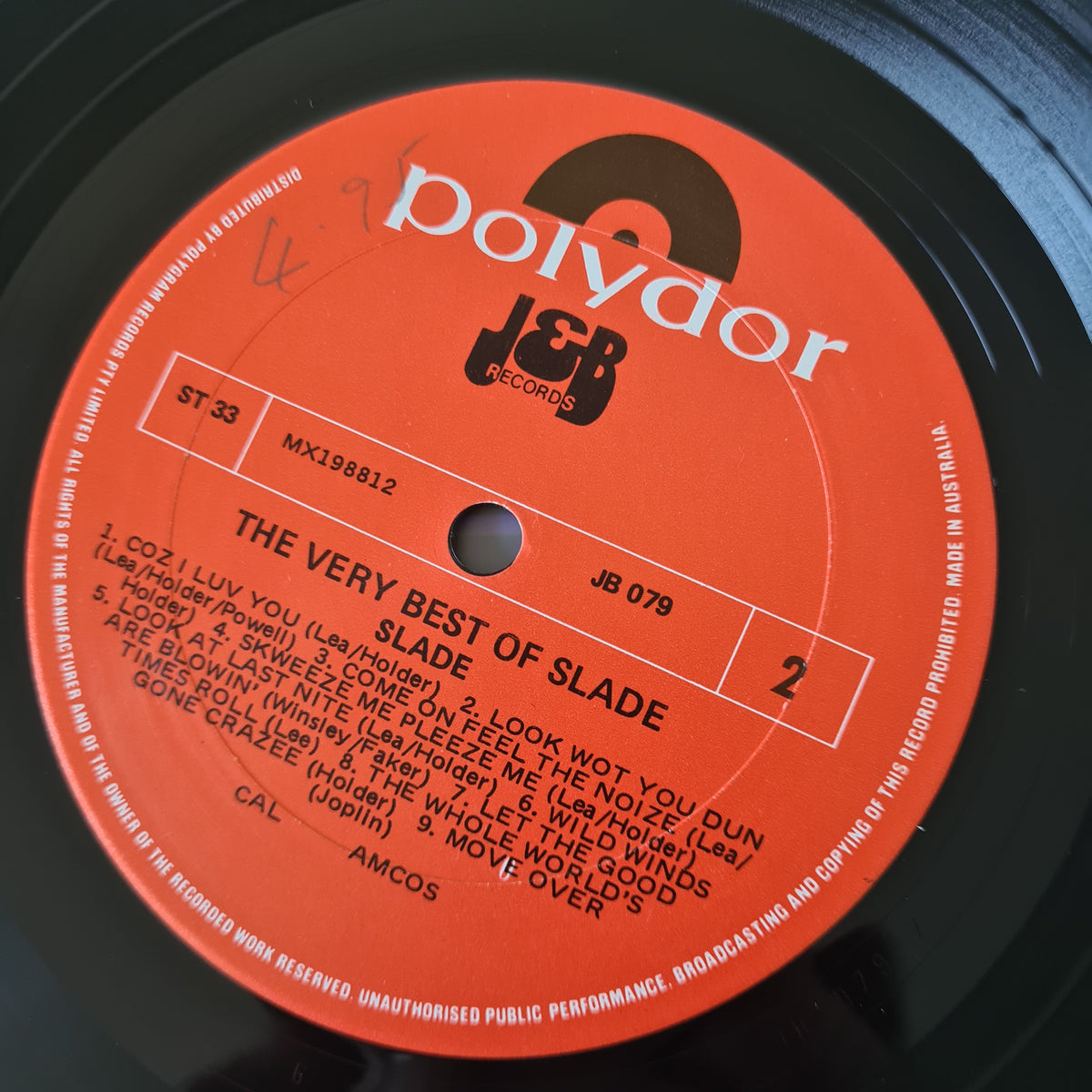 Slade – The Very Best Of Slade - 1982 - Vinyl Record LP