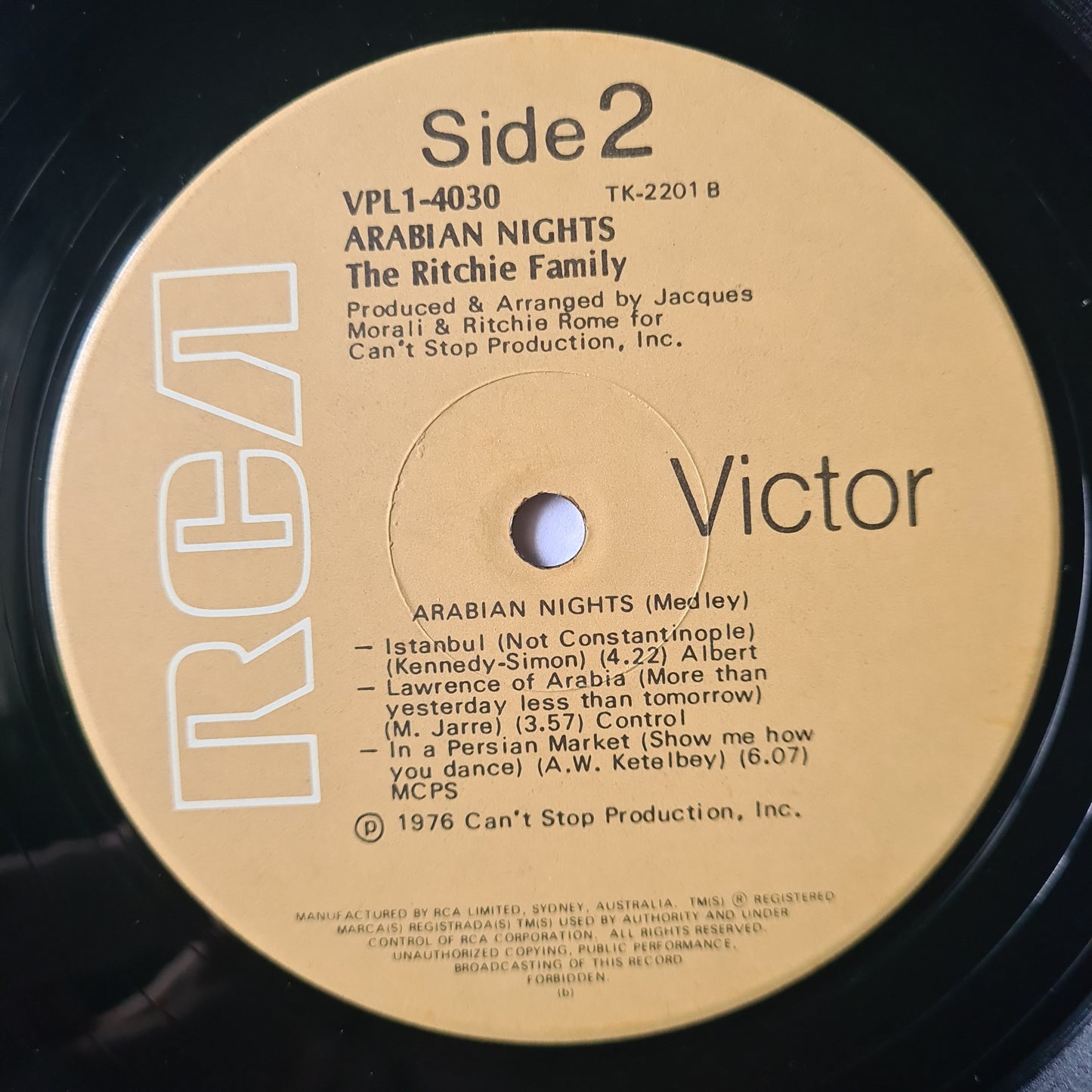The Ritchie Family – Arabian Nights - 1976 - Vinyl Record LP - Sound Hound Records