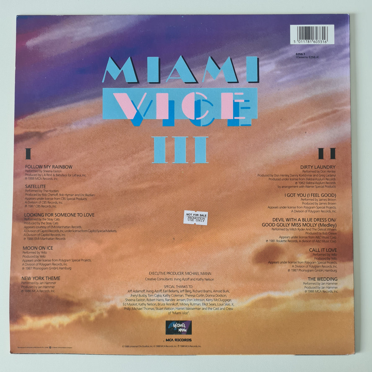 Various - Miami Vice III - 1988 - Vinyl Record LP