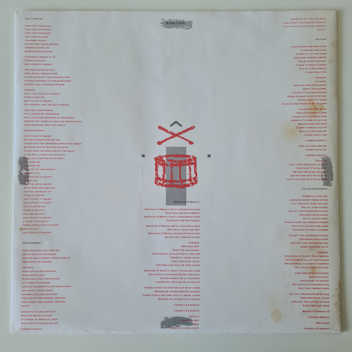 Rose Tattoo – Beats From A Single Drum - 1986 - Vinyl Record LP (excellent)
