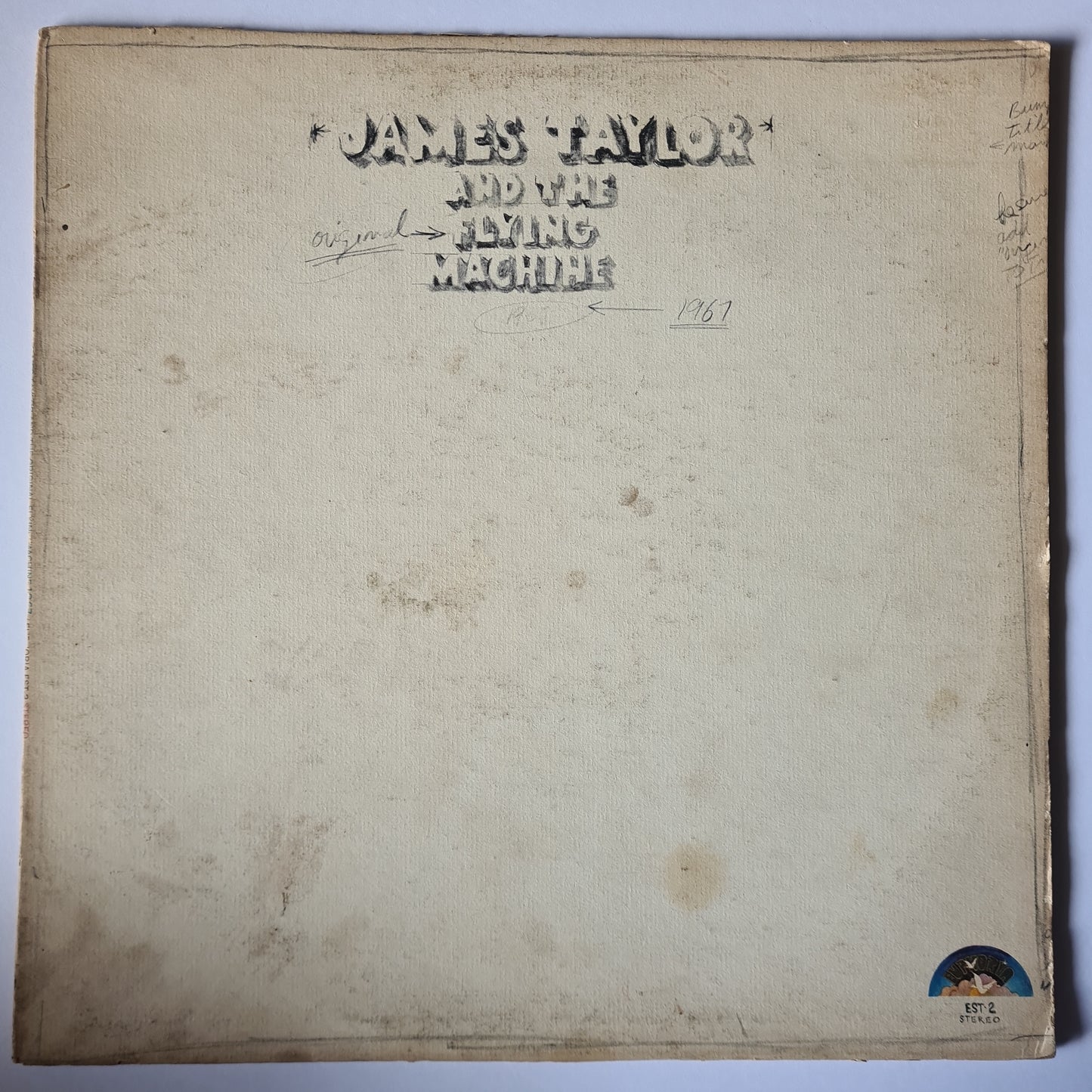 James Taylor – James Taylor & The Flying Machine - 1967 (70's Pressing) - Vinyl Record LP