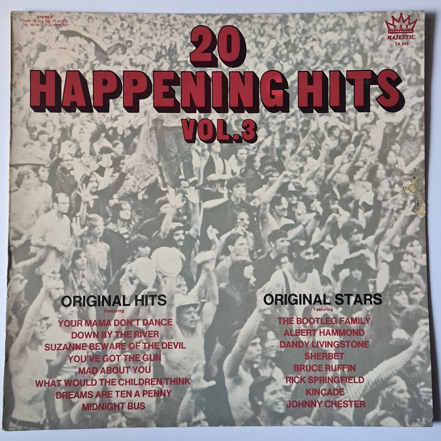 Various Artists/Hits album -20 Happening Hits Vol. 3 - 1973 - Vinyl Record LP