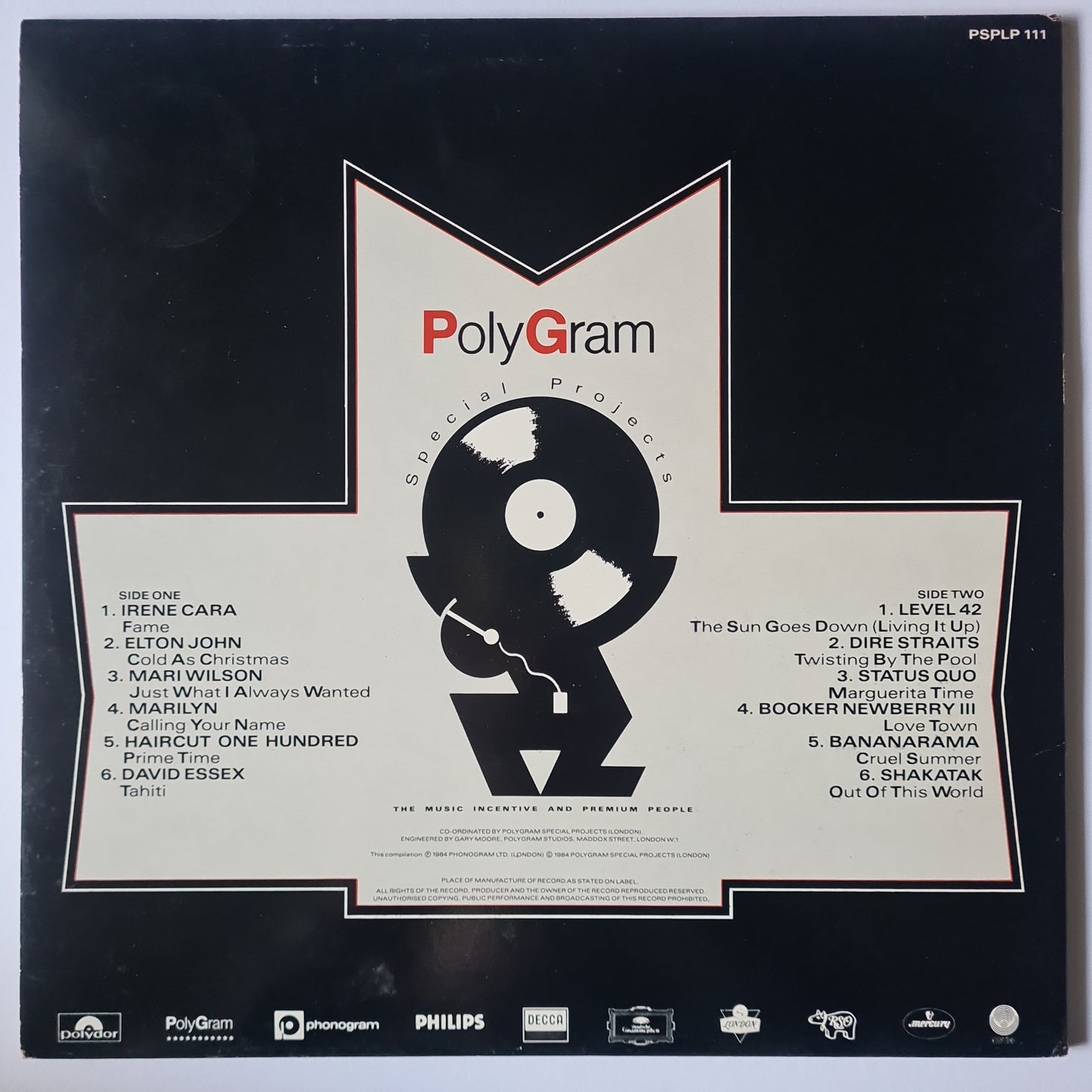Various Artists/Hits album - Polygram Special Projects: Food For Thought - 1984 - Vinyl Record LP