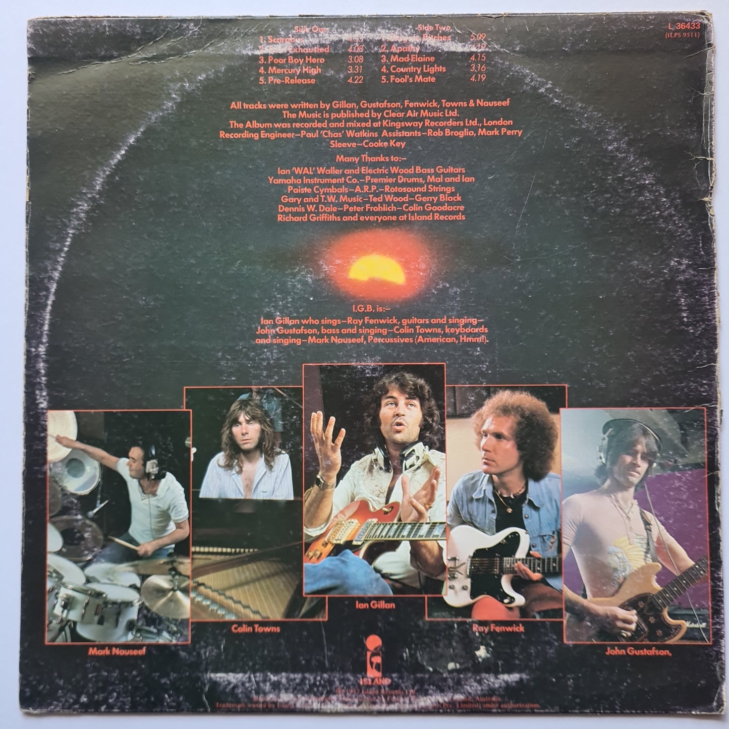 Ian Gillan Band – Scarabus - 1977 - Vinyl Record LP