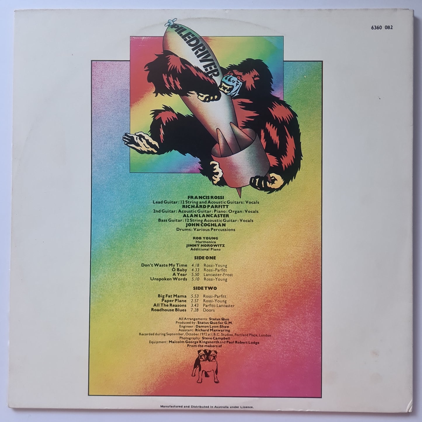 Status Quo – Piledriver - 1973 (Gatefold) - Vinyl Record LP