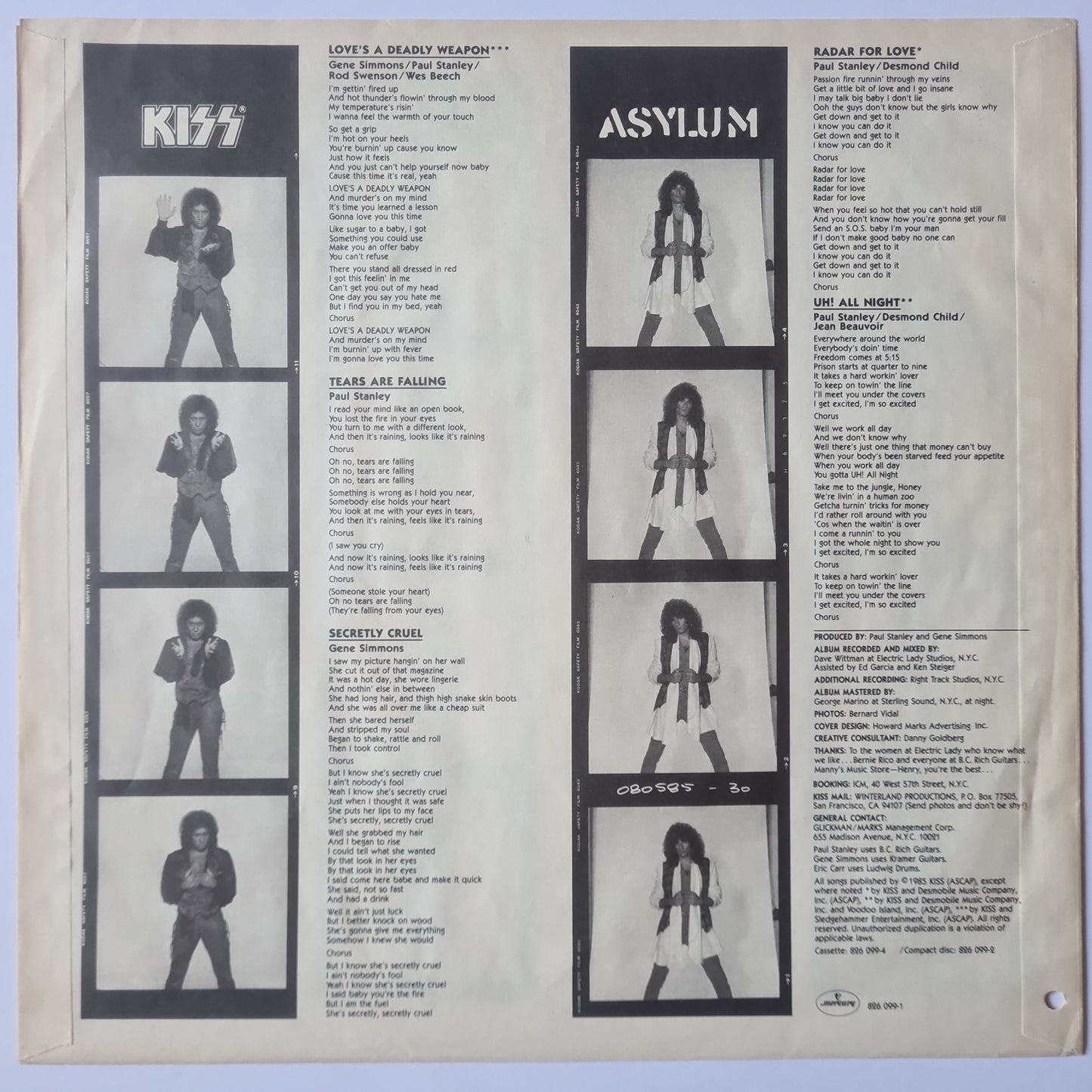 KISS – Asylum - 1985 (Greek Pressing) - Vinyl Record LP