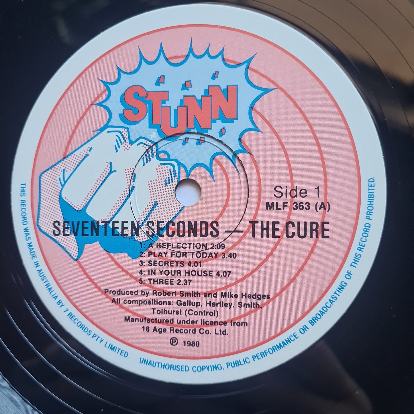 The Cure – Seventeen Seconds - 1980 - Vinyl Record LP