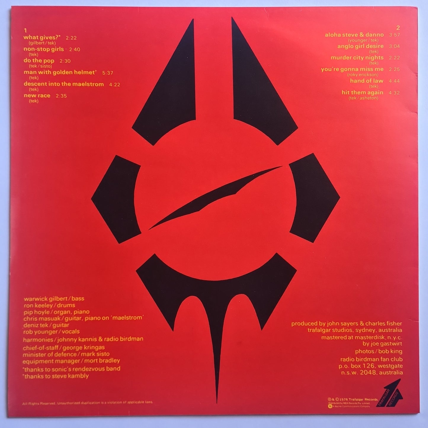 Radio Birdman - Radios Appear - 1977 - (1978 Alternate cover Australian pressing) Vinyl Record LP