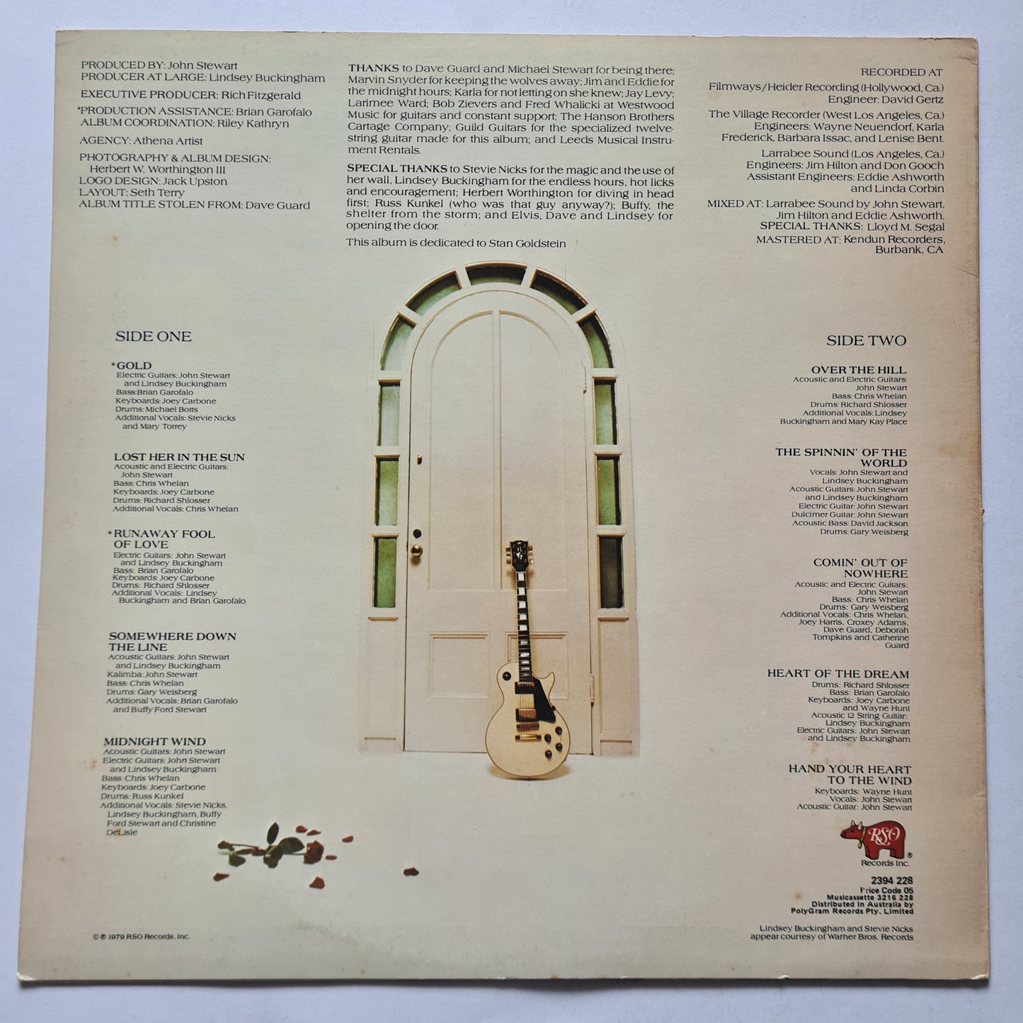 John Stewart  – Bombs Away Dream Babies - 1979 - Vinyl Record LP (features Stevie Nicks & Lindsey Buckingham)
